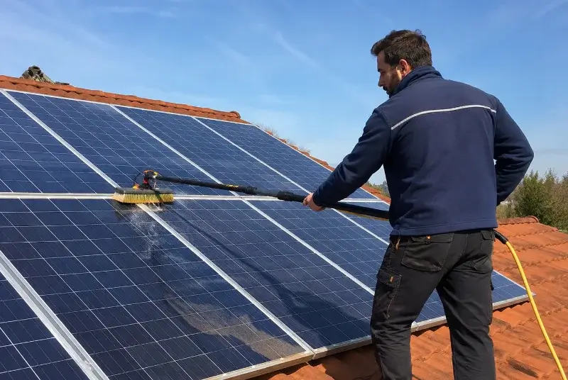Nettoyage et entretien de panneaux solaires à Langan