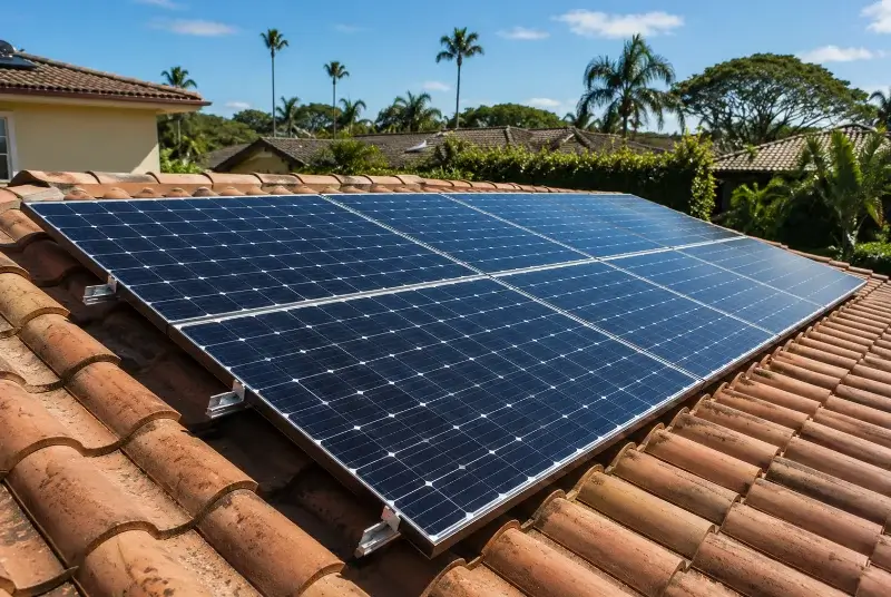 Installation de panneaux solaires à Langan